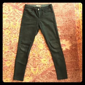 Topshop Moto coated Leigh grey jean